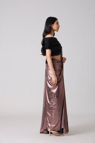 INAYA Saree - Rose Metallic