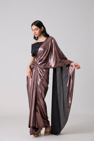 INAYA Saree - Rose Metallic