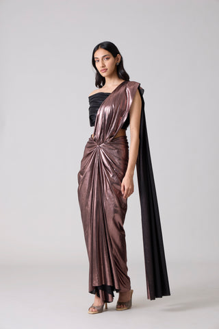 INAYA Saree - Rose Metallic