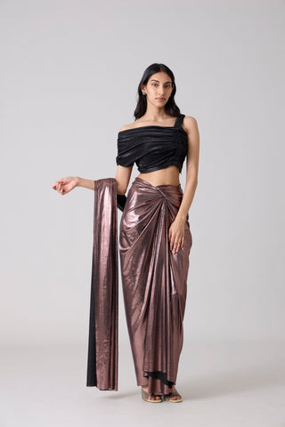 INAYA Saree - Rose Metallic