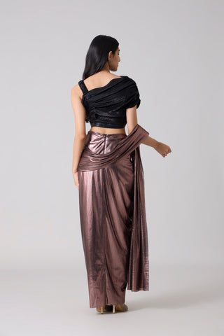 INAYA Saree - Rose Metallic