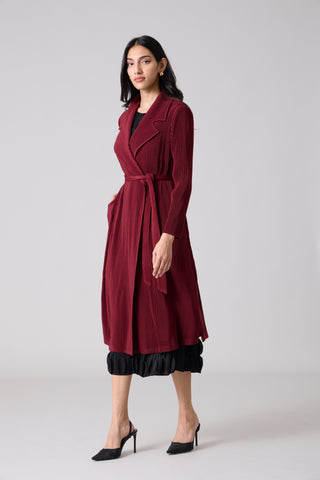 Caroline Overlay - Dark Maroon