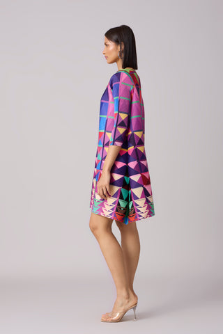Talia Print Dress - Multicolour