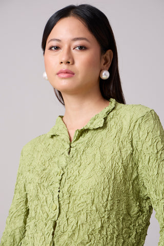 Leona Crush Shirt - Pear Green