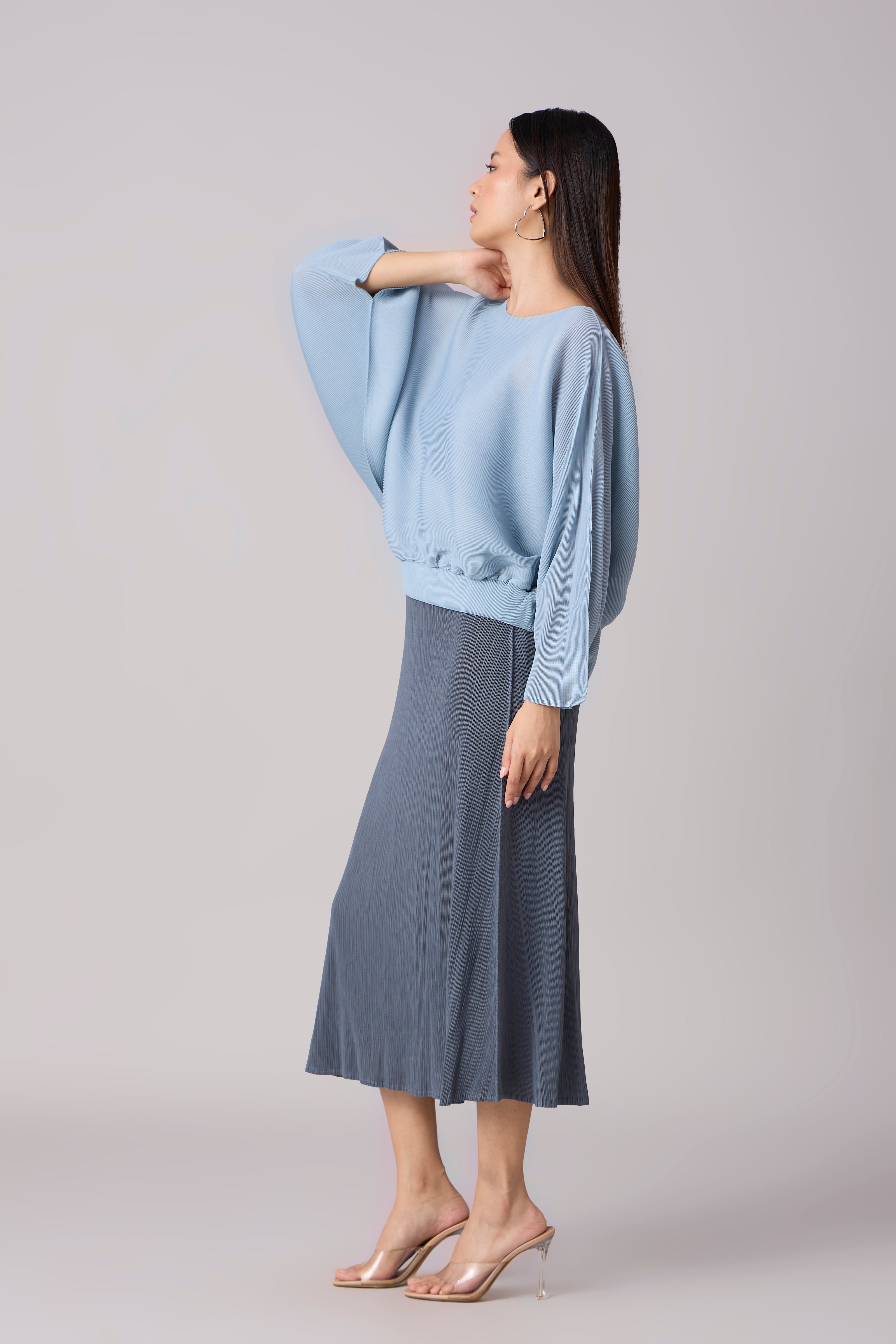 Willa + Cami Dress Set - Blue Grey