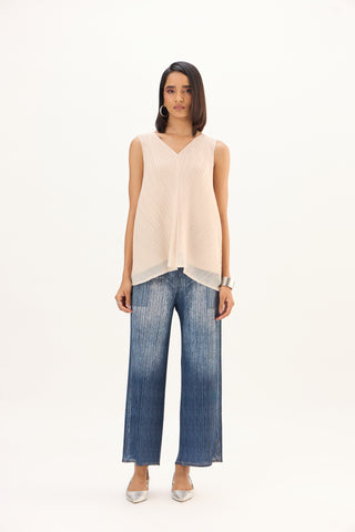 Denim Wash Pants - Blue