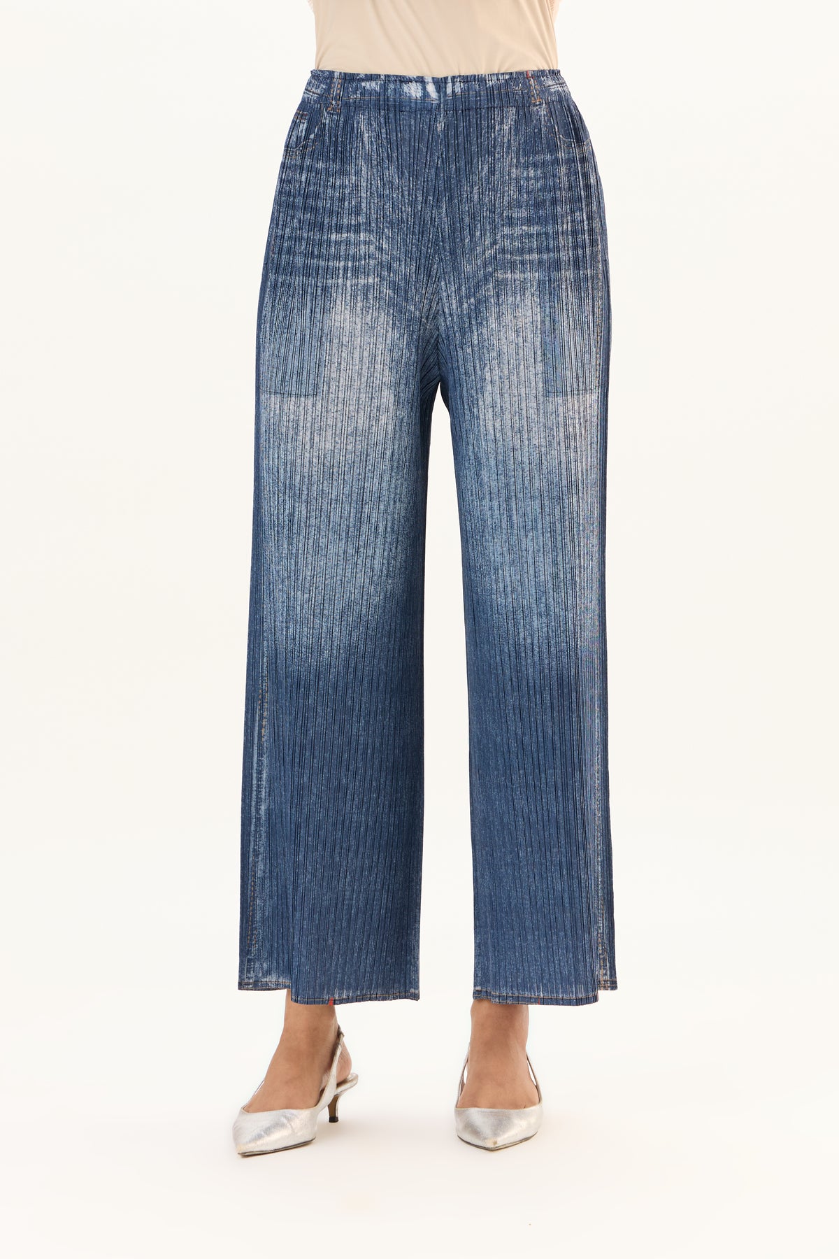 Denim Wash Pants - Blue