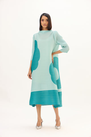 Hester Print Dress - Mint