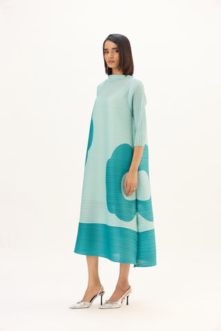 Hester Print Dress - Mint