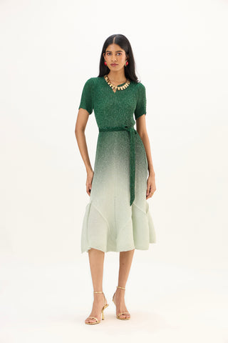 Talia Dress - Ombre Green