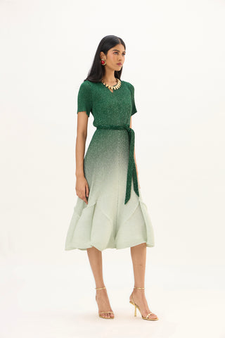 Talia Dress - Ombre Green