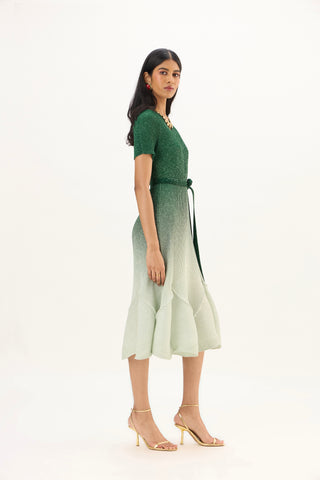 Talia Dress - Ombre Green