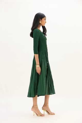Iris Dress - Dark Green