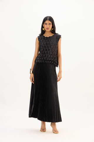Amber Satin Set - Black