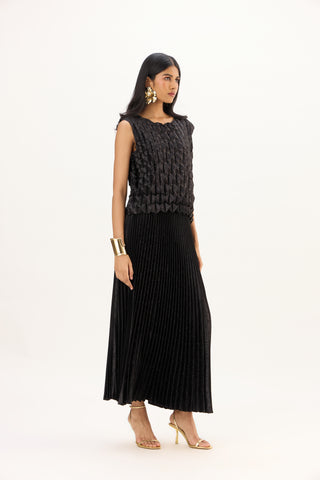 Amber Satin Set - Black