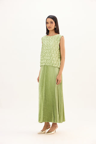 Amber Satin Set - Pale Green