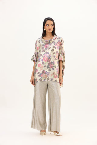 Jasmine Top - Silver & Mint