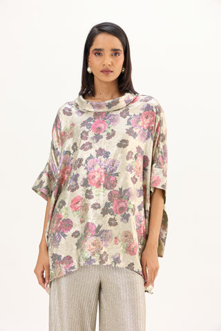 Jasmine Top - Silver & Mint