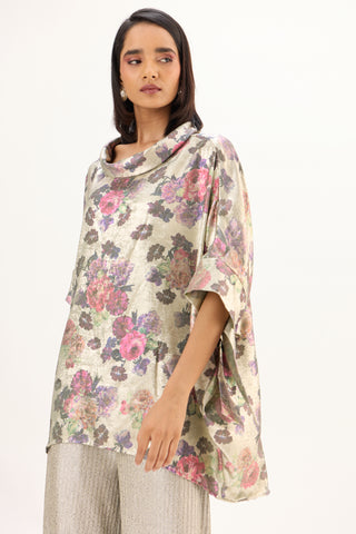 Jasmine Top - Silver & Mint