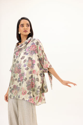 Jasmine Top - Silver & Mint