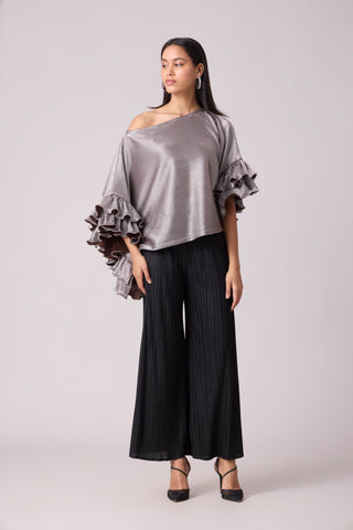 Ray Top - Micropleated Dull Silver