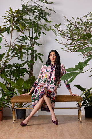 Rory Print Dress - Blush