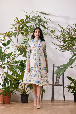 Rory Print Dress - Off White