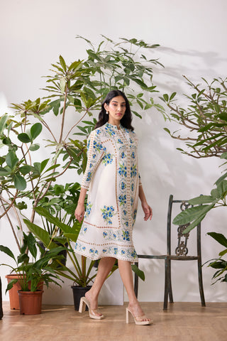 Rory Print Dress - Off White