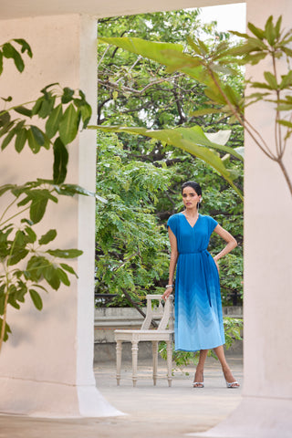 River Ombre Dress - Blue