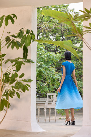 River Ombre Dress - Blue