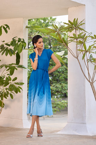 River Ombre Dress - Blue