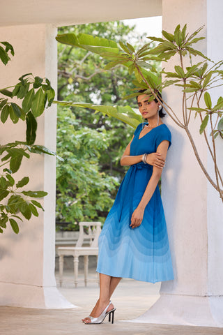 River Ombre Dress - Blue