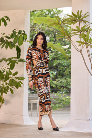 Ashley Dress - Brown