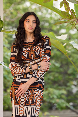 Ashley Dress - Brown