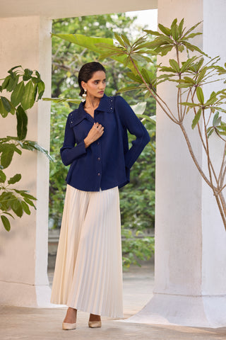 Edith Pearl Shirt - Navy