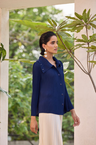 Edith Pearl Shirt - Navy