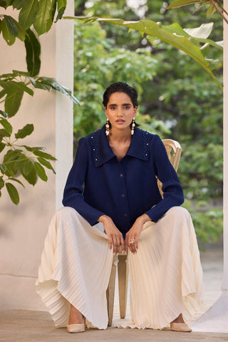 Edith Pearl Shirt - Navy