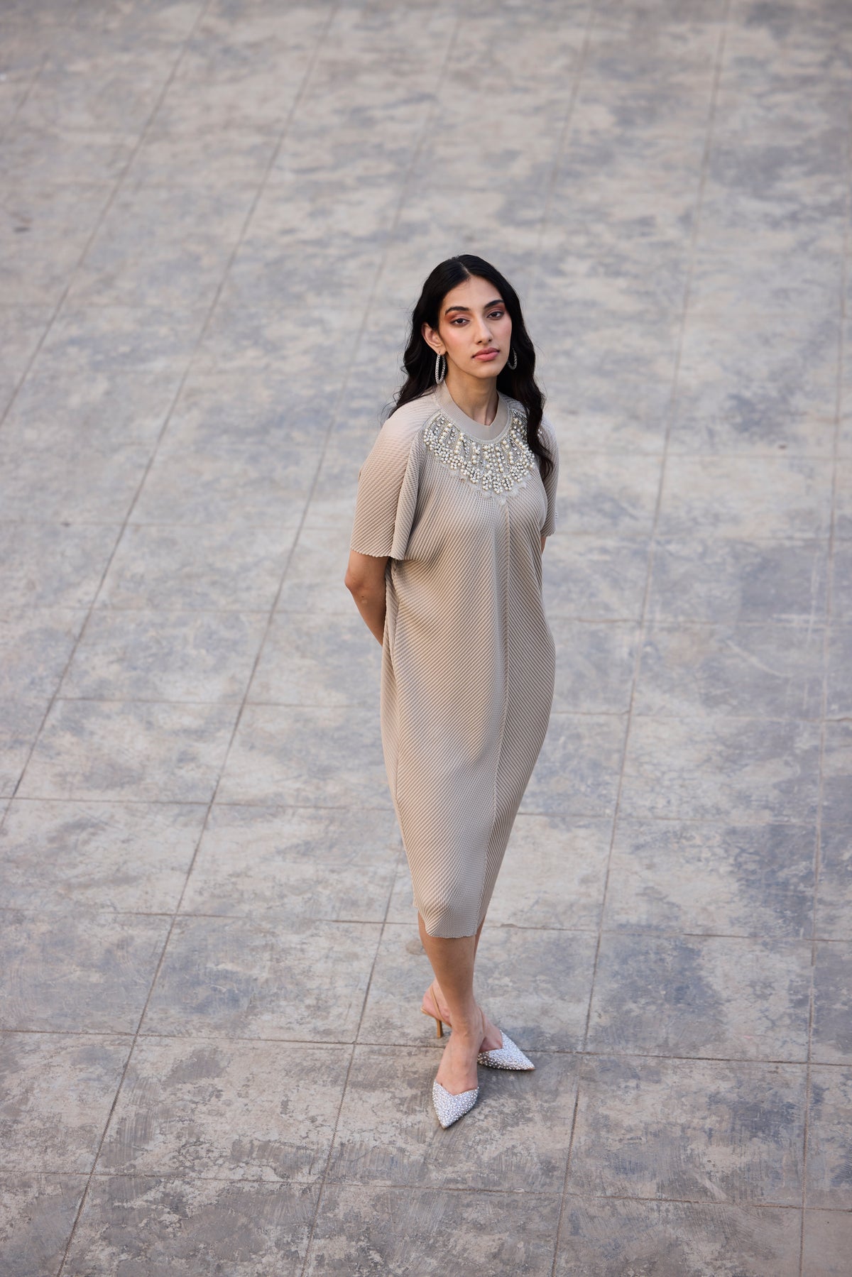 Wisteria Dress - Oyster