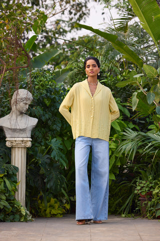 Augusta Top - Lemon yellow