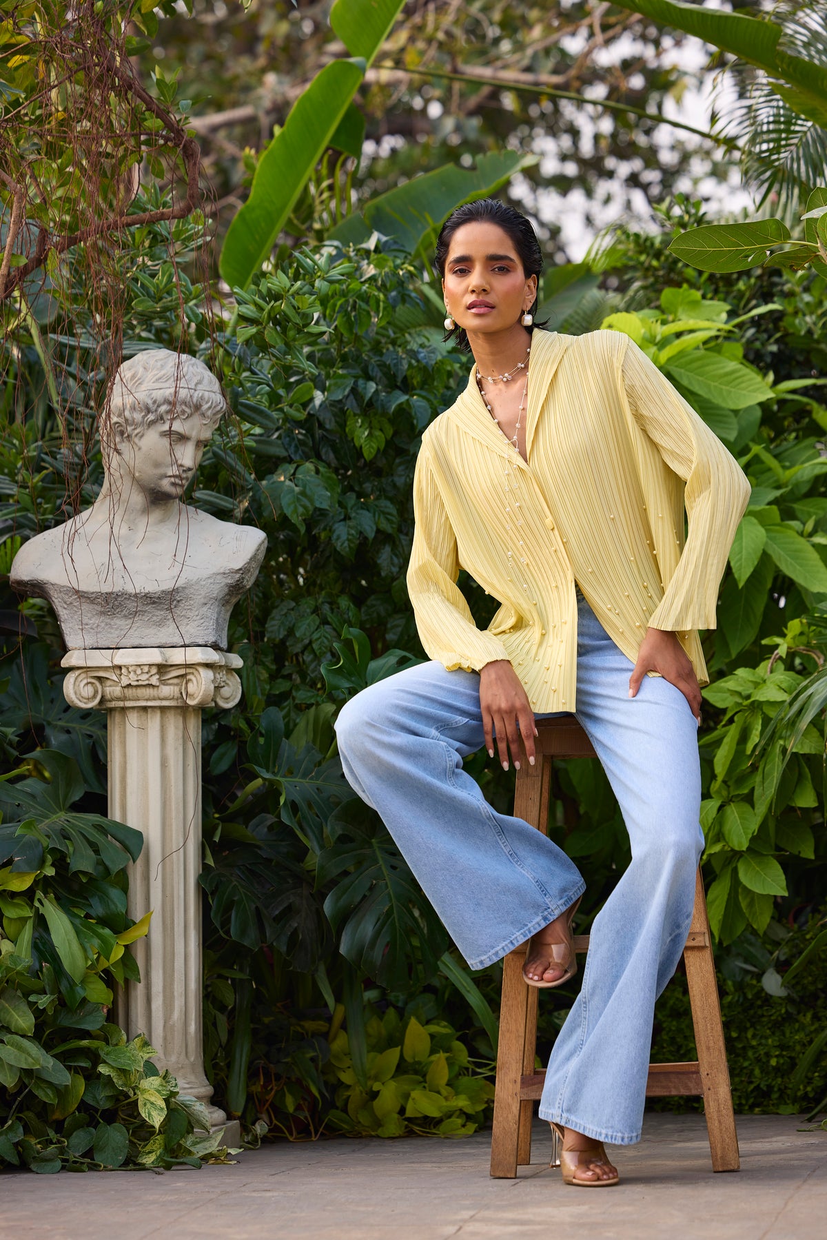 Augusta Top - Lemon yellow