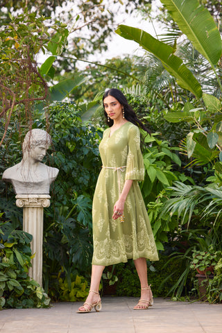 Naila Dress - Pear Green