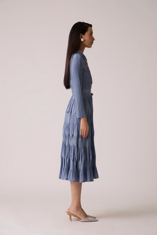 Oriana Dress - Steel Blue