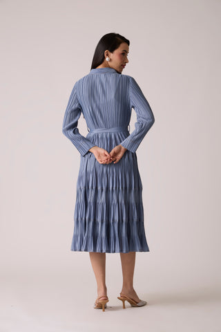 Oriana Dress - Steel Blue