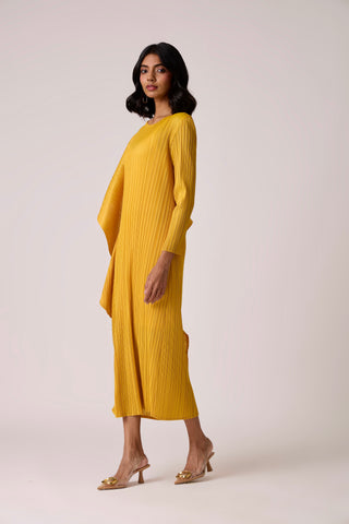 Serena Ruffle Dress - Dark Yellow