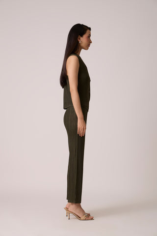 Aimee Vest Set - Army Green