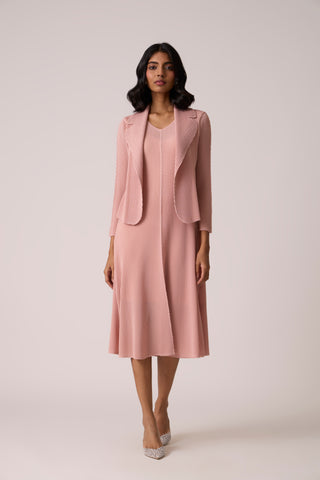 Eva Overlay Dress - Pale Pink