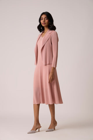 Eva Overlay Dress - Pale Pink