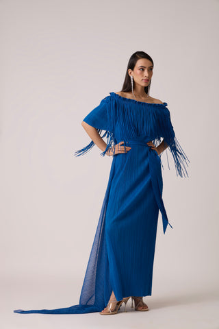 Leoni Maxi Dress - Azure Blue