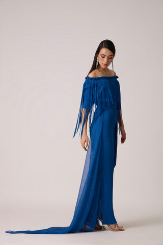 Leoni Maxi Dress - Azure Blue