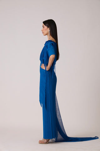 Leoni Maxi Dress - Azure Blue